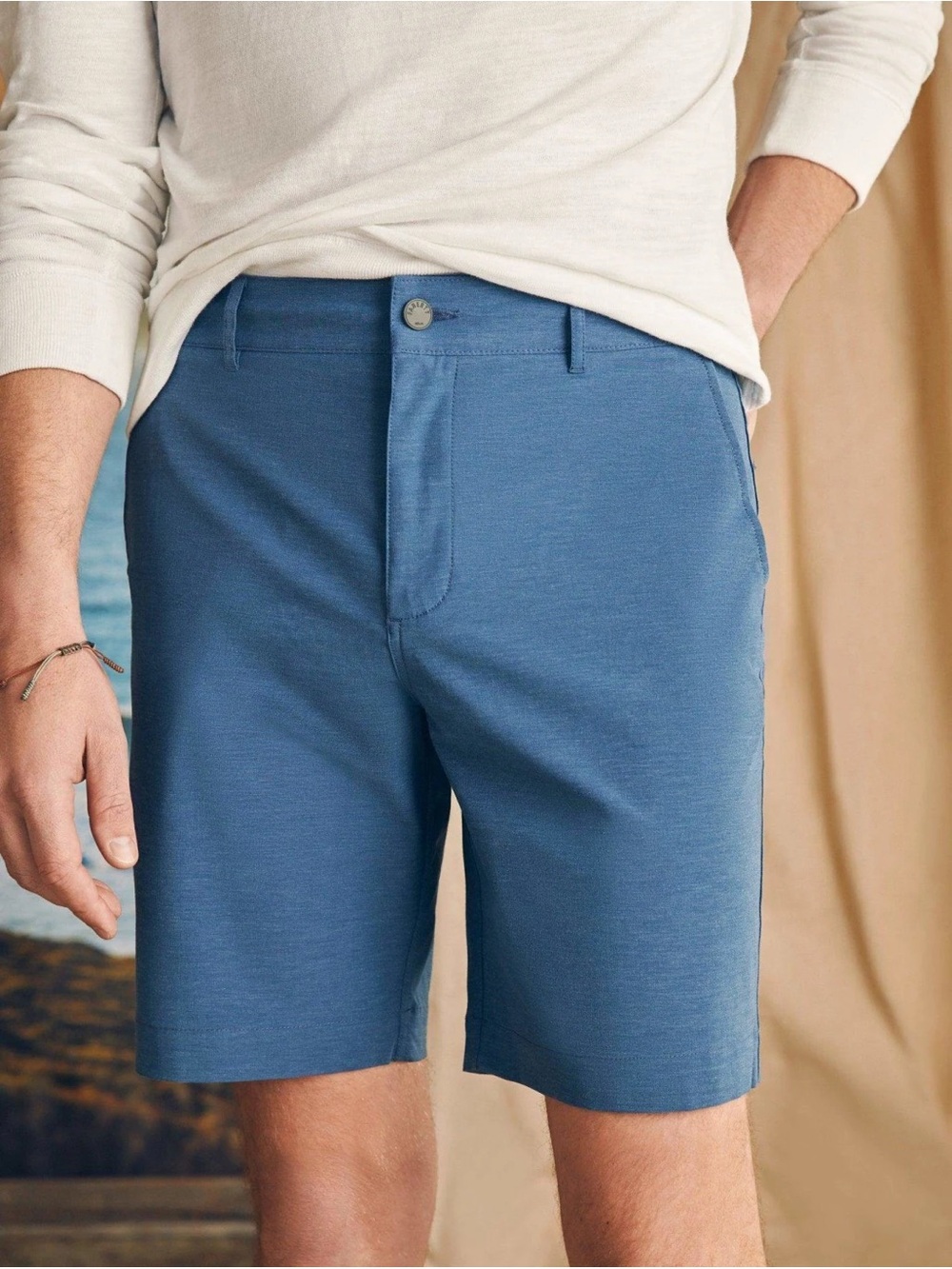 Faherty All Day Shorts 9” Men’s Size 40 Blue Coastal Summer Casual.    23
